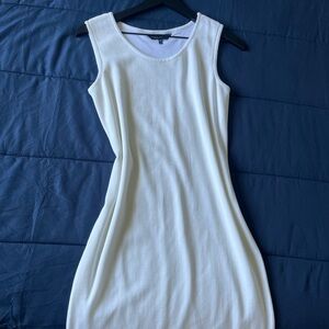 Ming Wang Cream Sleeveless Knit Dress